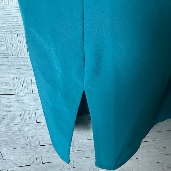 Maggie Barnes women’s blouse teal button up round color western electric grandma - Picture 3 of 9